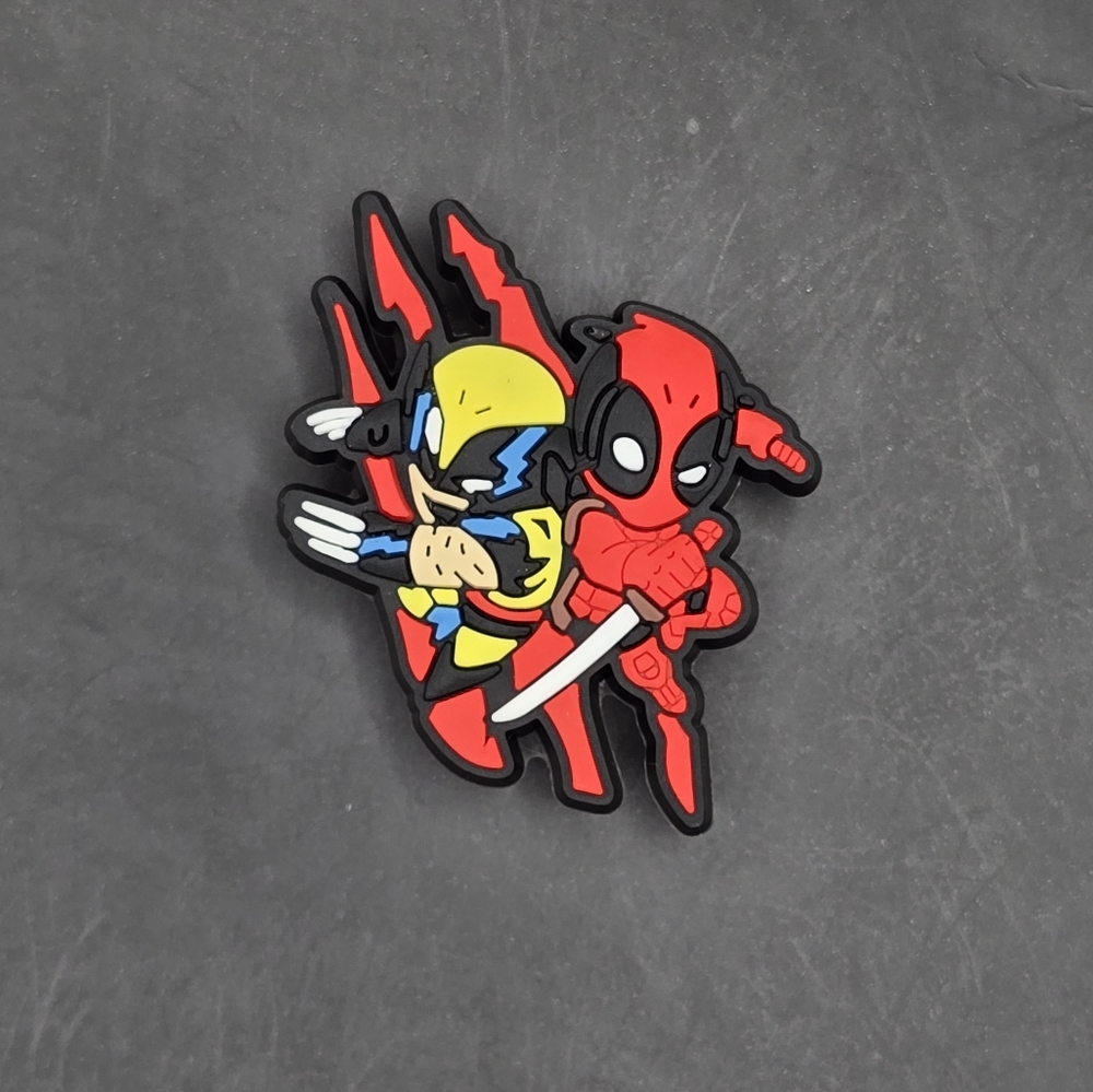 (5/$15) Dead Pool & Wolverine Croc Charm